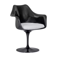 Silla Lotus Arms All Black con cojín de algodón FURNMOD - 31