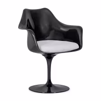 Chaise Lotus Arms All Black avec coussin en coton FURNMOD - 31