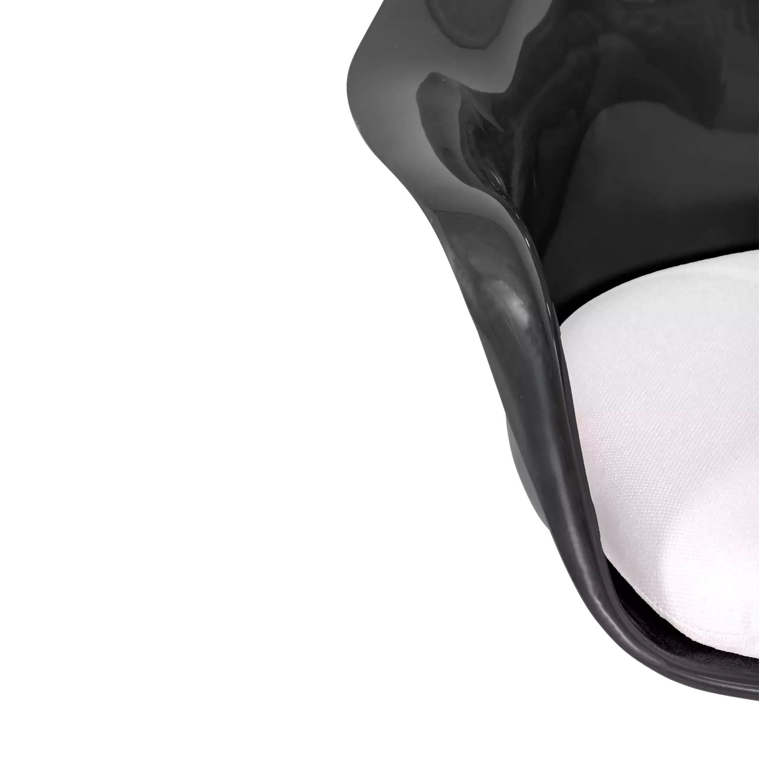 Lotus Arms Chair All Black with cotton cushion FURNMOD - 36