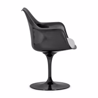 Chaise Lotus Arms All Black avec coussin en coton FURNMOD - 37