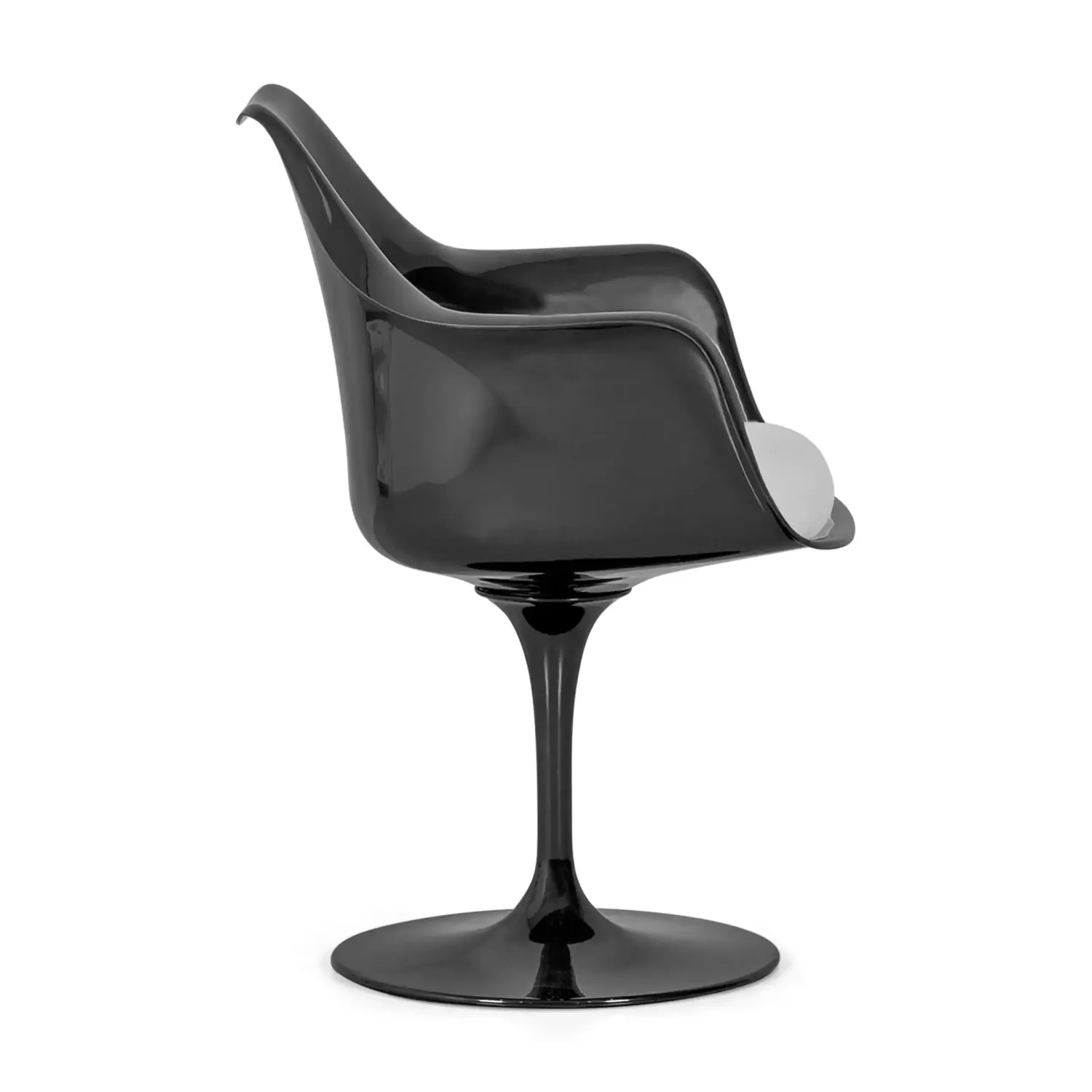 Chaise Lotus Arms All Black avec coussin en coton FURNMOD - 37