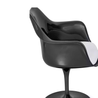 Sedia Lotus Arms All Black con cuscino in cotone FURNMOD - 38