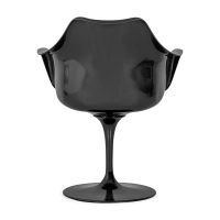 Stuhl Lotus Arms All Black mit Baumwollkissen FURNMOD - 40