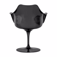 Chaise Lotus Arms All Black avec coussin en coton FURNMOD - 40