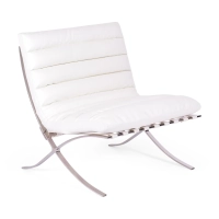 Designerski fotel tapicerowany skórą syntetyczną - Madryt Nest Dream - 9