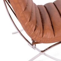 Designerski fotel tapicerowany skórą syntetyczną - Madryt Nest Dream - 31