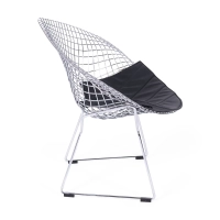 Designerski fotel z chromowanej stali Diamond FURNMOD - 7