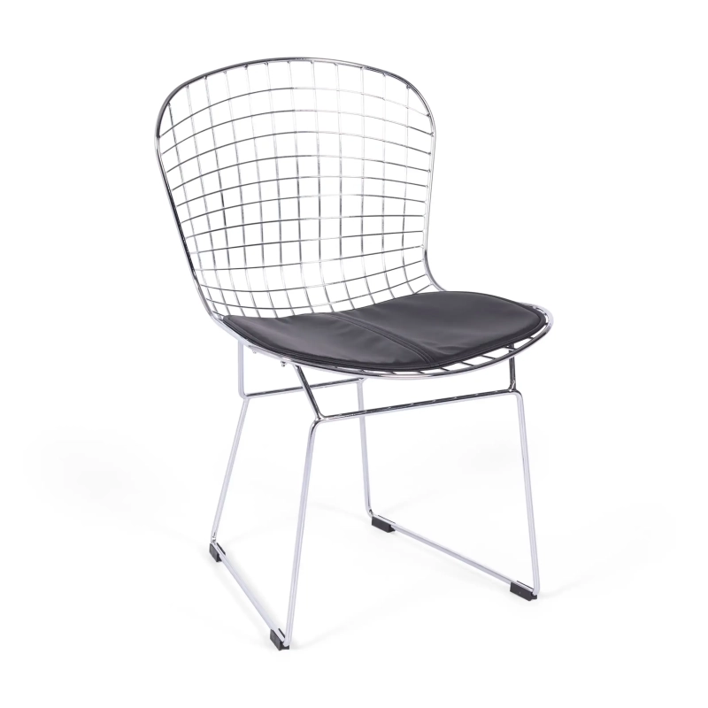 Berta chromed steel dining chair Berta FURNMOD - 1