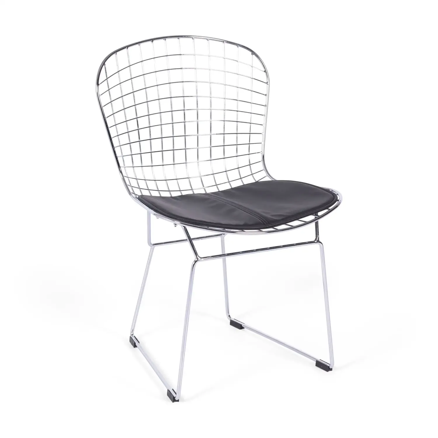 Chaise de salle à manger en acier chromé Berta FURNMOD - 1