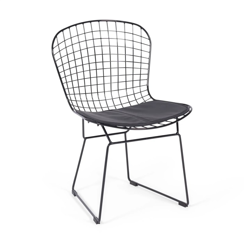 Berta black steel dining chair Berta FURNMOD - 1