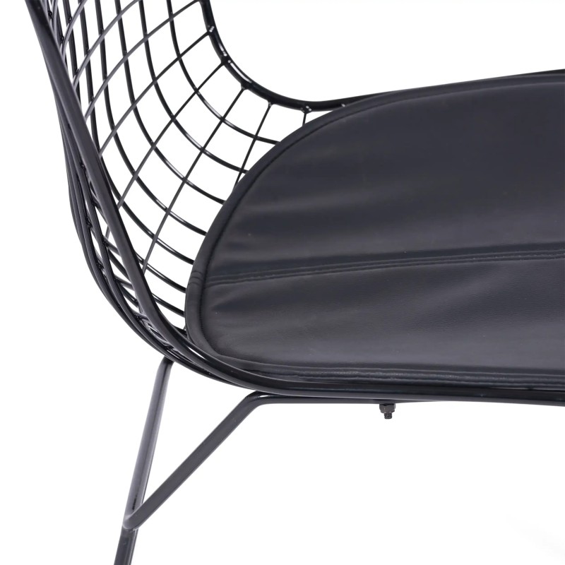 Berta black steel dining chair Berta FURNMOD - 2