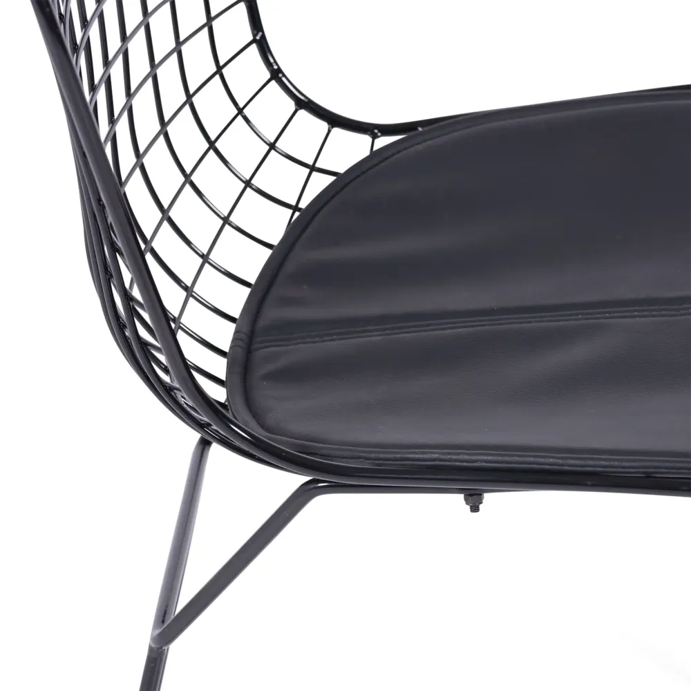 Inspiration chaise Bertoia en Acier Noir - Chaise Industrielle Design