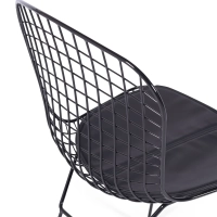 Chaise de salle à manger en acier noir Berta FURNMOD - 8