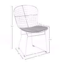 Chaise de salle à manger en acier chromé Berta FURNMOD - 27