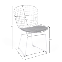 Sedia da pranzo in acciaio cromato Berta FURNMOD - 27