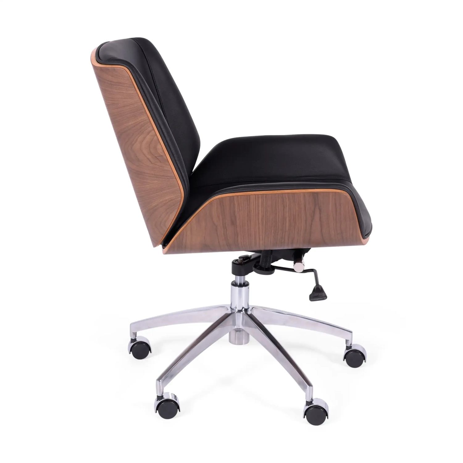 Italian leather and walnut office chair Nordic Nest Dream - 6