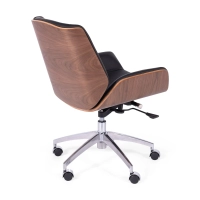 Italian leather and walnut office chair Nordic Nest Dream - 8