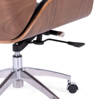 Italian leather and walnut office chair Nordic Nest Dream - 10