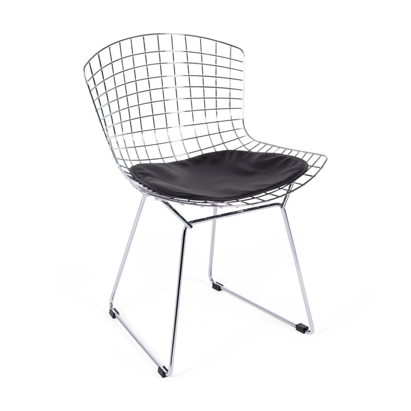 Replika židle Bertoia "High Quality" z chromované oceli od slavného designéra Hanse J. Wegnera
