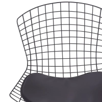 Schwarzer Bertoia Stuhl Replik - Design Metallstühle - Mobelarium
