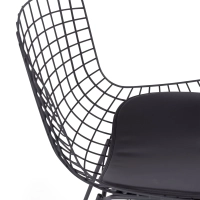 Bertoia Chair in Black Steel Replica - Metal Chairs - Mueble Design