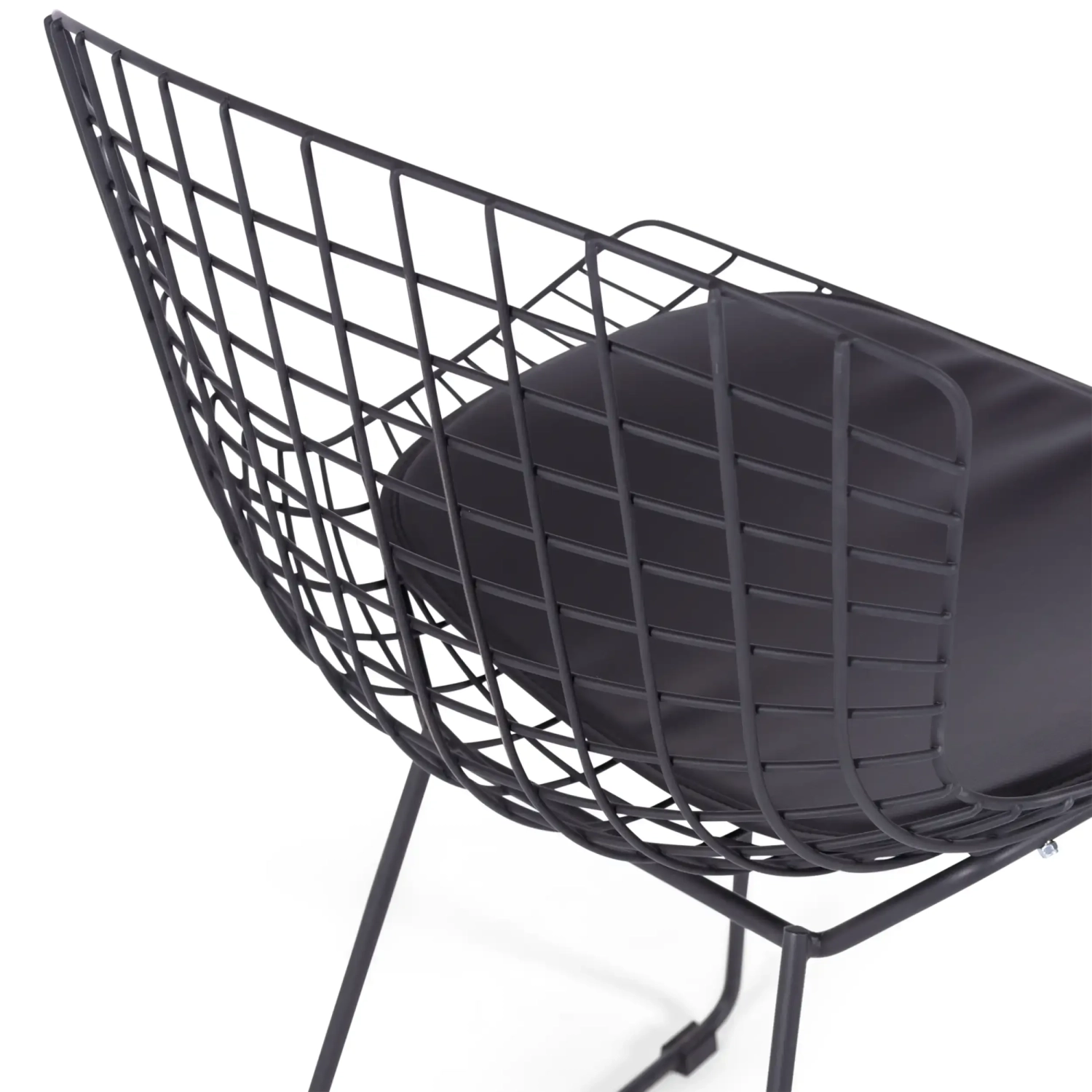 Replica Bertoia stoel in zwart staal - metalen stoelen - MuebleDesign