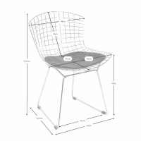 Réplique Chaise Bertoia in Noir - Chaise industrielle - MeublesConcept