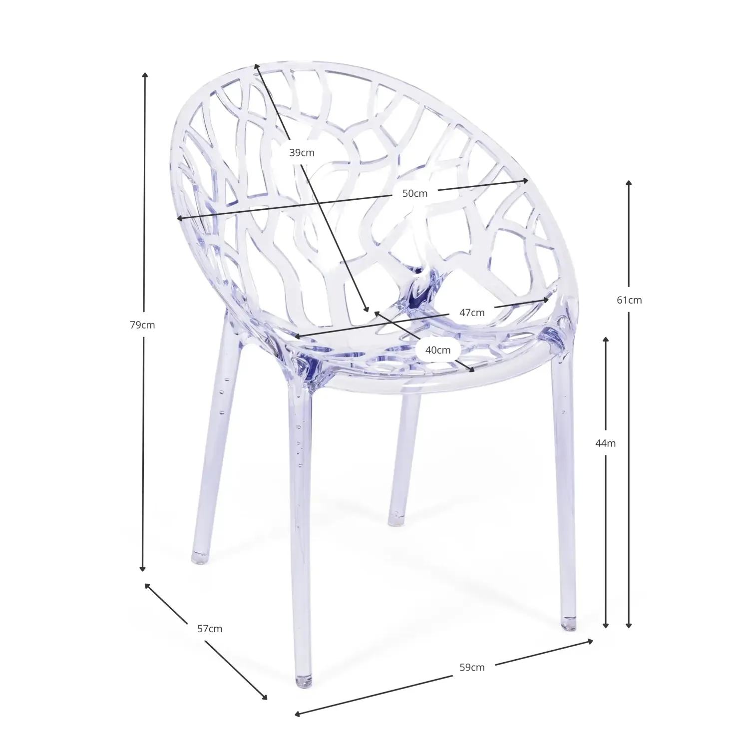 Chaise en cristal transparente - Chaises de jardin - Meubles Concept