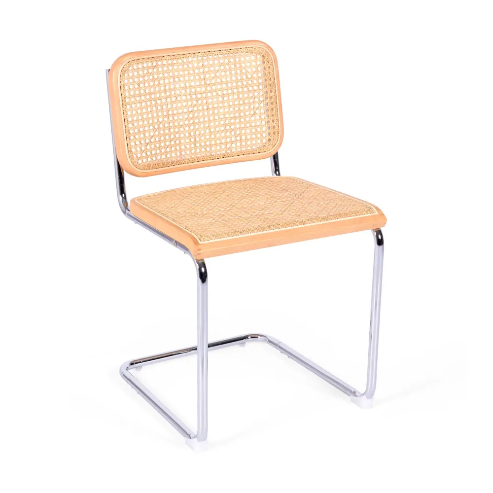 Réplique de la chaise en hêtre Cesca de Marcel Breuer. Version économique