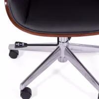 Chaise de bureau Nordic Highback en noyer et similicuir-Meubles Concept
