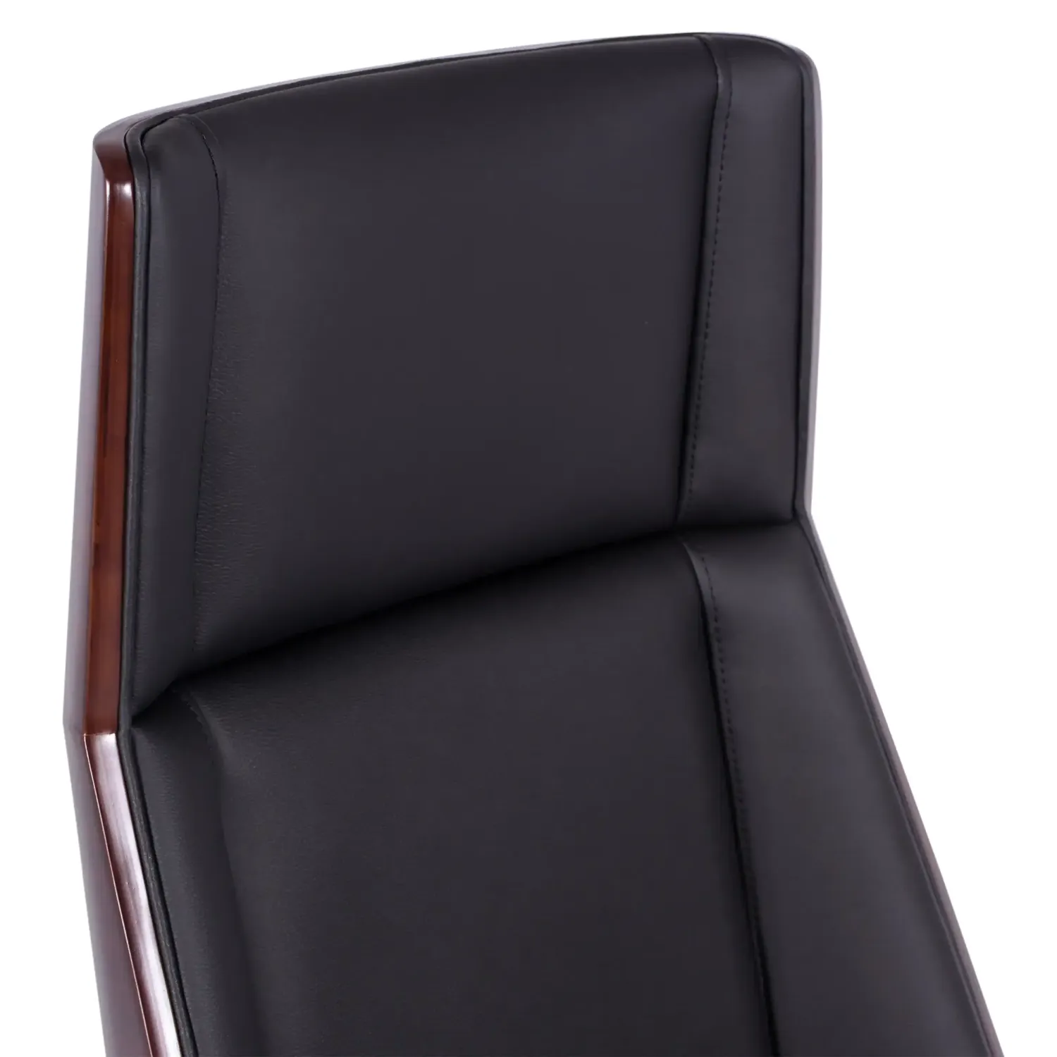 Chaise de bureau Nordic Highback en noyer et similicuir-Meubles Concept