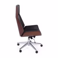 Chaise de bureau Nordic Highback en noyer et similicuir-Meubles Concept