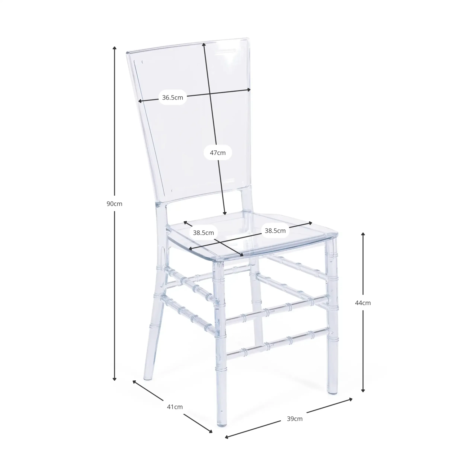 Cadeiras transparentes Felipe Ghost - Cadeiras de plástico - Mueble Design