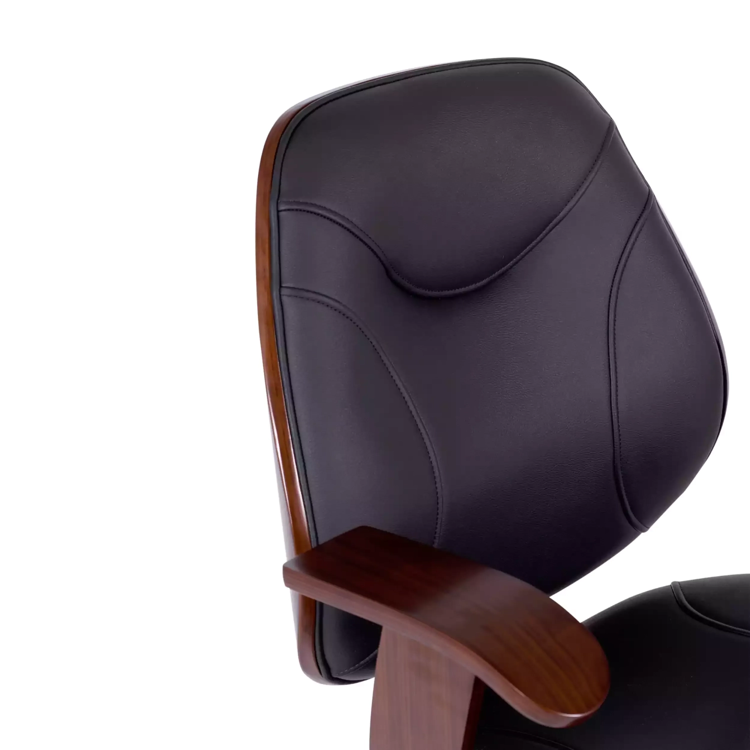 Cambridge office chair in maple wood-Leatherette chairs-Mueble design