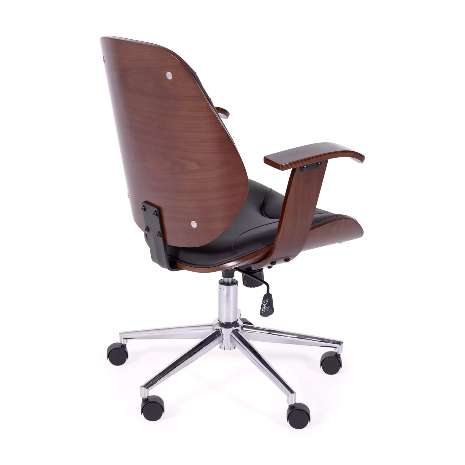 Cambridge office chair in maple wood-Leatherette chairs-Mueble design