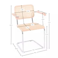 Cesca stoel met armleuningen - Rotan stoelen - Mobelarium