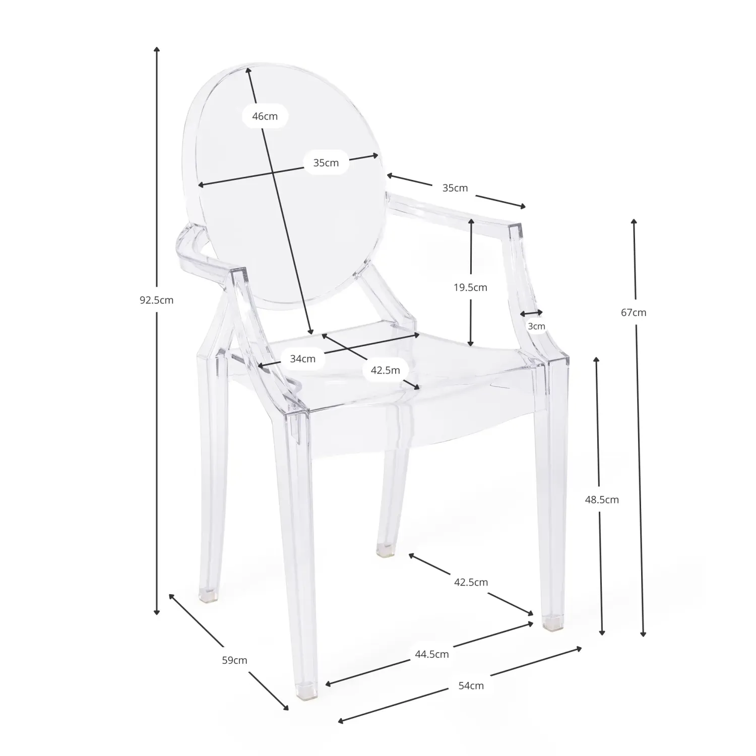 Réplique de la chaise Louis Ghost - Chaises design | Muebledesign