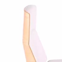 Cadeira de escritório Nordic Highback em ácer e couro ecológico branco - Mueble Design
