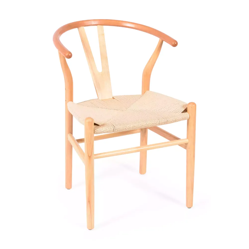 Réplique bon marché de la chaise Wishbone CH24 de Hans J. Wegner en bois de hêtre