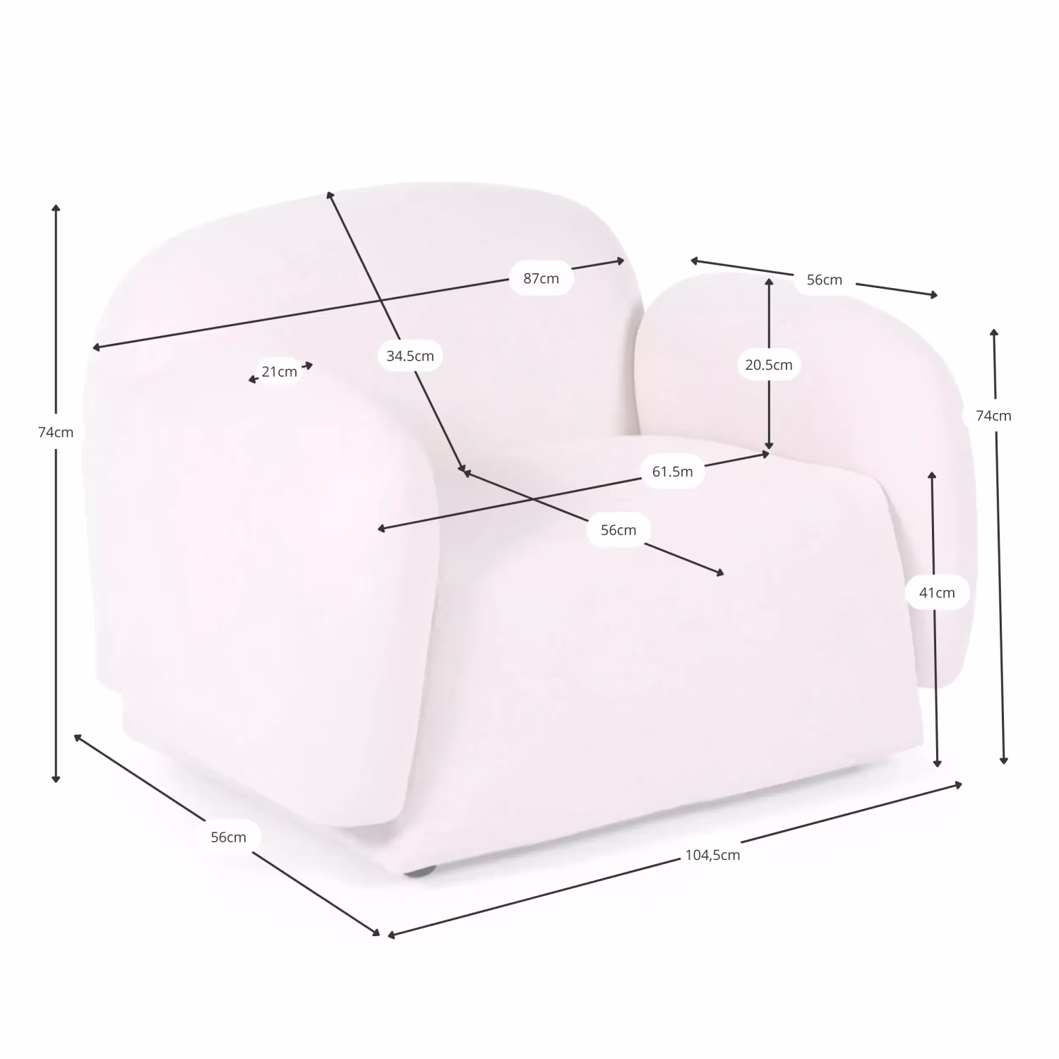 Fauteuil design 1 place Nest - Design enveloppant - Meubles Concept