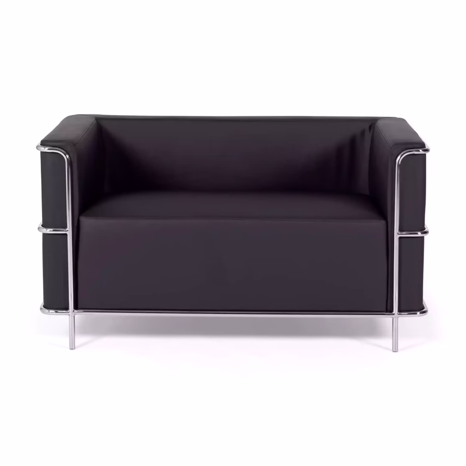 Canapé 2 places Torino en éco-cuir et acier chromé 🛋️ - Meubles Concept