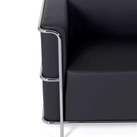 Torino 2 seater sofa in eco-leather and chromed steel 🛋️ - Mueble Design