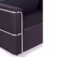 Canapé 2 places Torino en éco-cuir et acier chromé 🛋️ - Meubles Concept