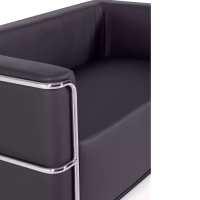 Sofá Torino 2 plazas en polipiel y acero cromado 🛋️ - Mueble Design