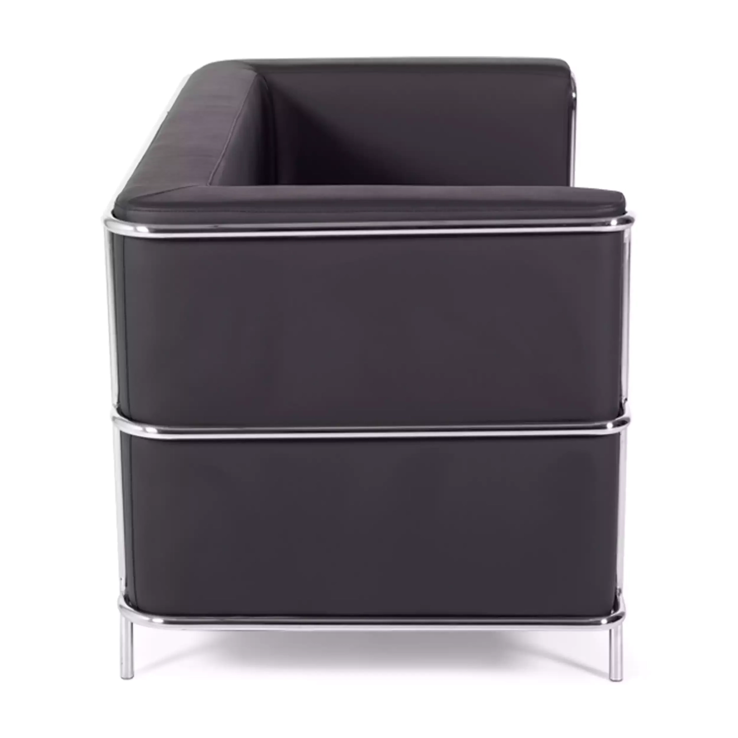 2-Sitzer-Sofa Torino aus Ökoleder und verchromtem Stahl 🛋️ - Mobelarium