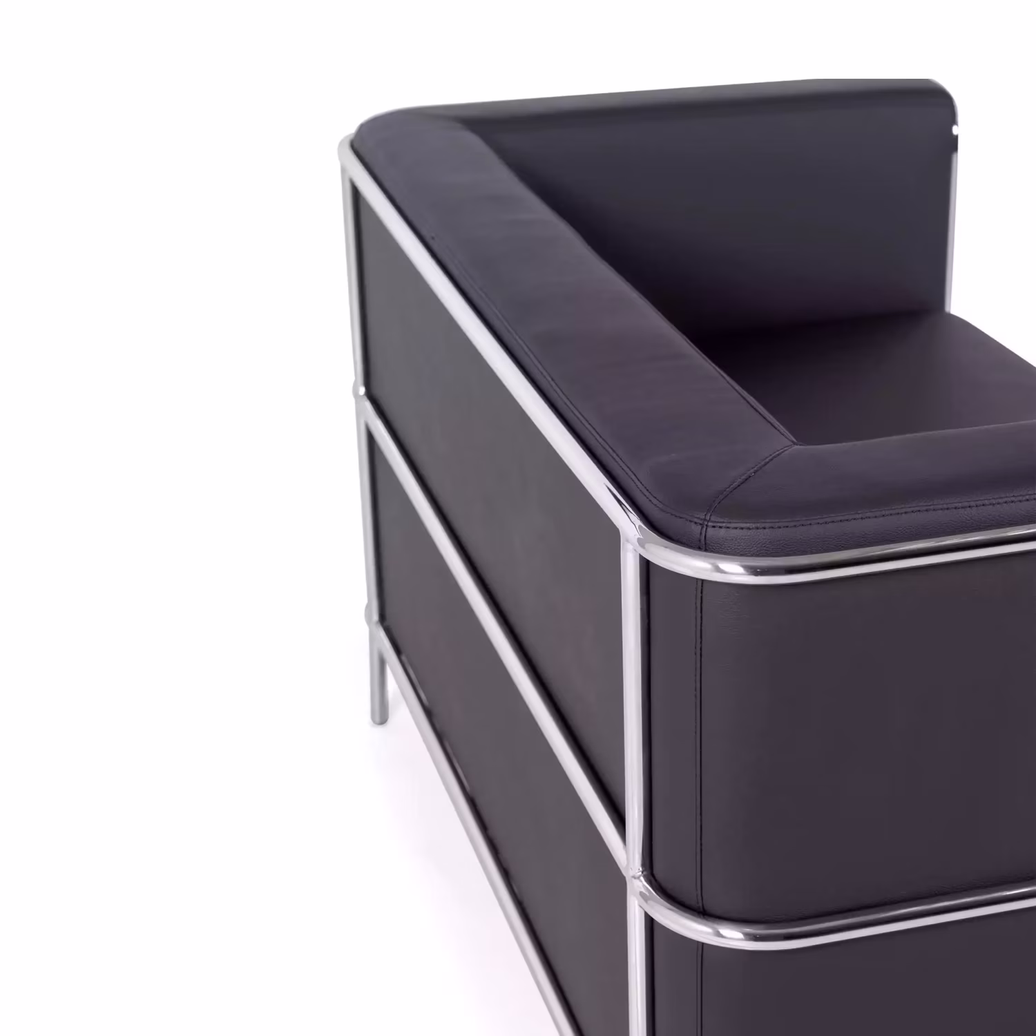 Canapé 2 places Torino en éco-cuir et acier chromé 🛋️ - Meubles Concept
