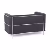 Canapé 2 places Torino en éco-cuir et acier chromé 🛋️ - Meubles Concept