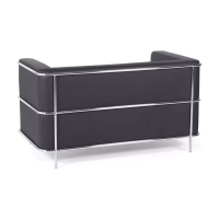 Torino 2 seater sofa in eco-leather and chromed steel 🛋️ - Mueble Design