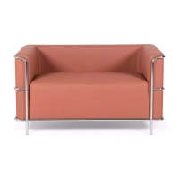 Torino 2-istuttava sohva eko-nahkaa ja kromattua terästä 🛋️ - Mobelarium