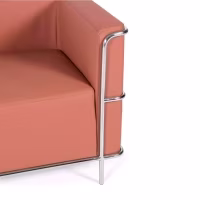 Canapé 2 places Torino en éco-cuir et acier chromé 🛋️ - Meubles Concept